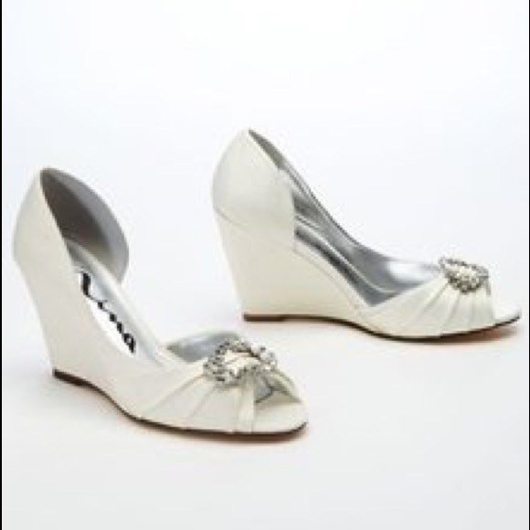 Nina wedding wedges Clearance